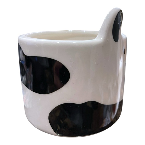 Adorable Porcelain Black & White Puppy Herb/Succulent planter By HORIZON GROUP - Picture 5 of 8